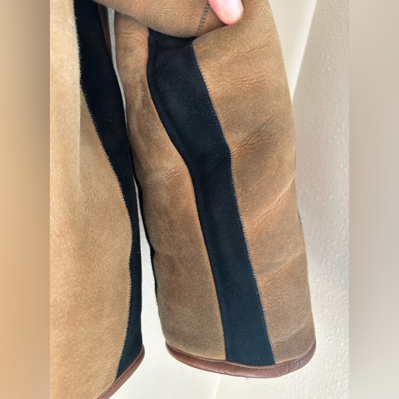 Cawley Studio Avis Sheepskin Stripe Jacket Coat S Handmade in England - Picture 12 of 16